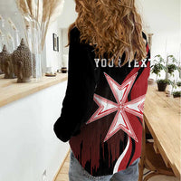 Personalized Malta Independence Day Women Casual Shirt Maltese Cross With Independence Monument