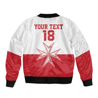 Custom Malta Football Bomber Jacket Tim nazzjonali tal-futbol ta Malta