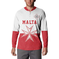 Custom Malta Football Button Sweatshirt Tim nazzjonali tal-futbol ta Malta
