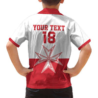 Custom Malta Football Kid Hawaiian Shirt Tim nazzjonali tal-futbol ta Malta