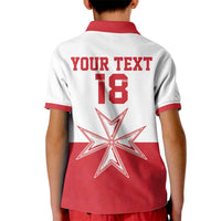Custom Malta Football Kid Polo Shirt Tim nazzjonali tal-futbol ta Malta