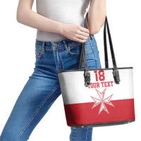 Custom Malta Football Leather Tote Bag Tim nazzjonali tal-futbol ta Malta