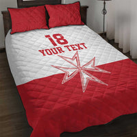 Custom Malta Football Quilt Bed Set Tim nazzjonali tal-futbol ta Malta