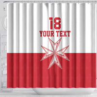 Custom Malta Football Shower Curtain Tim nazzjonali tal-futbol ta Malta