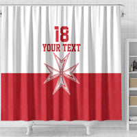 Custom Malta Football Shower Curtain Tim nazzjonali tal-futbol ta Malta