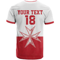 Custom Malta Football T Shirt Tim nazzjonali tal-futbol ta Malta