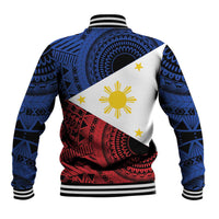 Philippines National Flag Day Baseball Jacket Filipino Tribal Pattern
