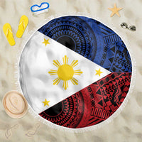Philippines National Flag Day Beach Blanket Filipino Tribal Pattern