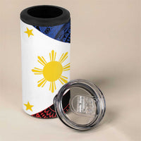Philippines National Flag Day 4 in 1 Can Cooler Tumbler Filipino Tribal Pattern