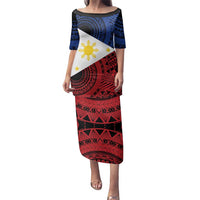 Philippines National Flag Day Family Matching Puletasi and Hawaiian Shirt Filipino Tribal Pattern