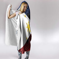 Philippines National Flag Day Hooded Blanket Filipino Tribal Pattern