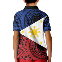 Philippines National Flag Day Kid Polo Shirt Filipino Tribal Pattern