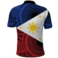 Philippines National Flag Day Polo Shirt Filipino Tribal Pattern