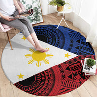 Philippines National Flag Day Round Carpet Filipino Tribal Pattern