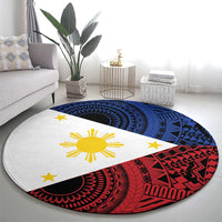 Philippines National Flag Day Round Carpet Filipino Tribal Pattern