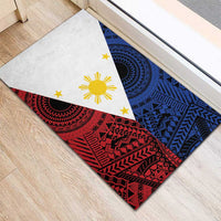 Philippines National Flag Day Rubber Doormat Filipino Tribal Pattern
