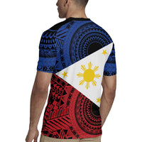 Philippines National Flag Day Rugby Jersey Filipino Tribal Pattern