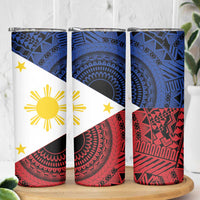 Philippines National Flag Day Skinny Tumbler Filipino Tribal Pattern