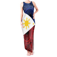 Philippines National Flag Day Tank Maxi Dress Filipino Tribal Pattern