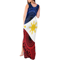 Philippines National Flag Day Tank Maxi Dress Filipino Tribal Pattern