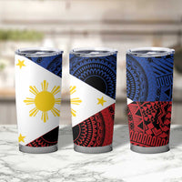 Philippines National Flag Day Tumbler Cup Filipino Tribal Pattern