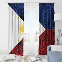 Philippines National Flag Day Window Curtain Filipino Tribal Pattern