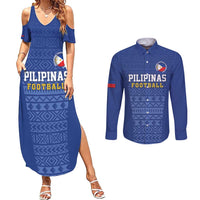 Custom Philippines Football Couples Matching Summer Maxi Dress and Long Sleeve Button Shirt Pambansang koponan ng futbol ng Pilipinas