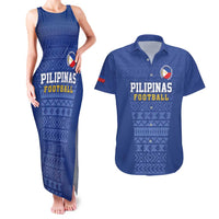 Custom Philippines Football Couples Matching Tank Maxi Dress and Hawaiian Shirt Pambansang koponan ng futbol ng Pilipinas