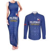 Custom Philippines Football Couples Matching Tank Maxi Dress and Long Sleeve Button Shirt Pambansang koponan ng futbol ng Pilipinas
