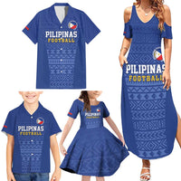 Custom Philippines Football Family Matching Summer Maxi Dress and Hawaiian Shirt Pambansang koponan ng futbol ng Pilipinas