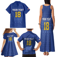 Custom Philippines Football Family Matching Tank Maxi Dress and Hawaiian Shirt Pambansang koponan ng futbol ng Pilipinas