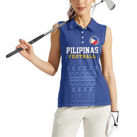 Custom Philippines Football Women Sleeveless Polo Shirt Pambansang koponan ng futbol ng Pilipinas