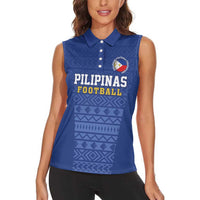 Custom Philippines Football Women Sleeveless Polo Shirt Pambansang koponan ng futbol ng Pilipinas
