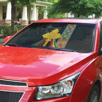 Ethiopia Lion Cross Auto Sun Shade Habesha Heritage Style