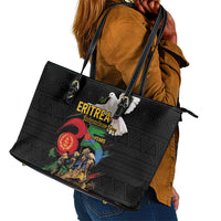 Eritrea Independence 35 Years Leather Tote Bag Freedom Fighters Heritage