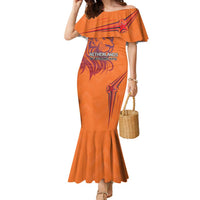 Custom Netherlands Football Family Matching Mermaid Dress and Hawaiian Shirt Oranje Lion - Wonder Print Shop