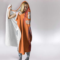 Custom Netherlands Football Hooded Blanket Oranje Lion