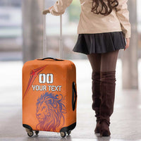Custom Netherlands Football Luggage Cover Oranje Lion - Wonder Print Shop