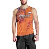Custom Netherlands Football Men Tank Top Oranje Lion - Wonder Print Shop