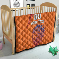 Custom Netherlands Football Quilt Oranje Lion - Wonder Print Shop