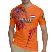 Custom Netherlands Football Rugby Jersey Oranje Lion - Wonder Print Shop