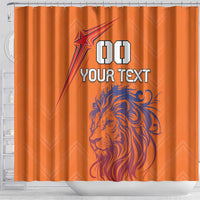 Custom Netherlands Football Shower Curtain Oranje Lion