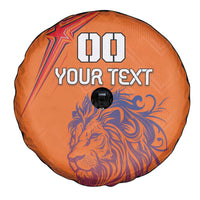 Custom Netherlands Football Spare Tire Cover Oranje Lion - Wonder Print Shop