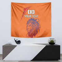 Custom Netherlands Football Tapestry Oranje Lion - Wonder Print Shop