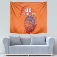 Custom Netherlands Football Tapestry Oranje Lion - Wonder Print Shop