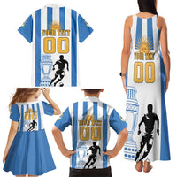 Custom Argentina Football Family Matching Tank Maxi Dress and Hawaiian Shirt We Are The Champions - Wonder Print Shop