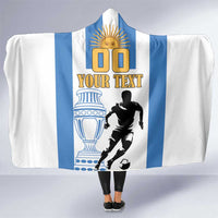 Custom Argentina Football Hooded Blanket We Are The Champions