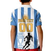 Custom Argentina Football Kid Polo Shirt We Are The Champions - Wonder Print Shop