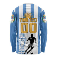 Custom Argentina Football Long Sleeve Shirt We Are The Champions - Wonder Print Shop