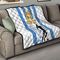 Custom Argentina Football Quilt We Are The Champions - Wonder Print Shop